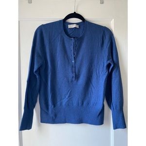 Everlane Cashmere Henley Sweater - Blue
